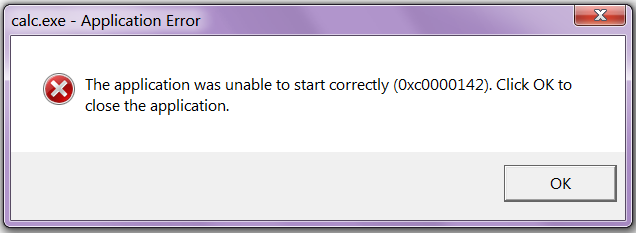 Application error 0xc0000142