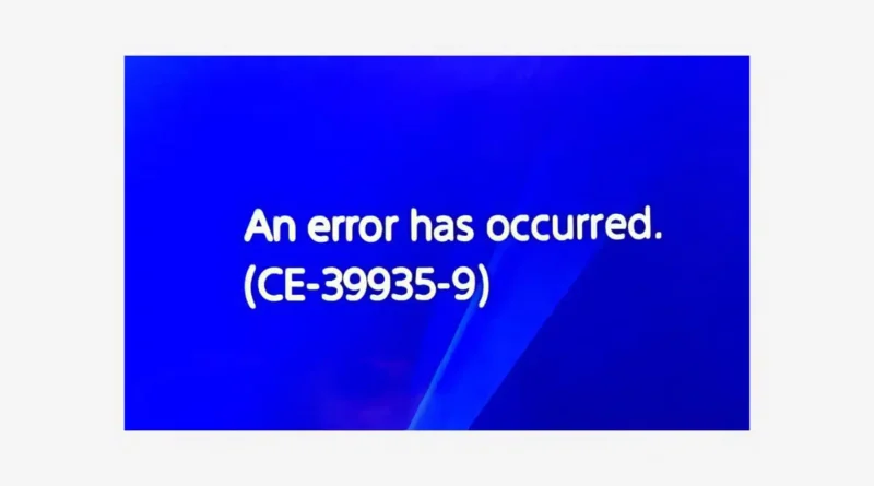 PS4 error CE-39935-9