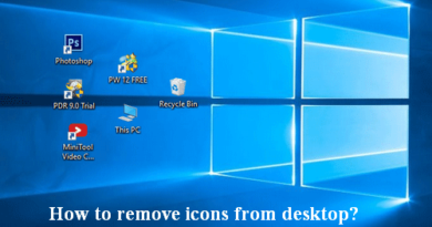 remove icons from desktop