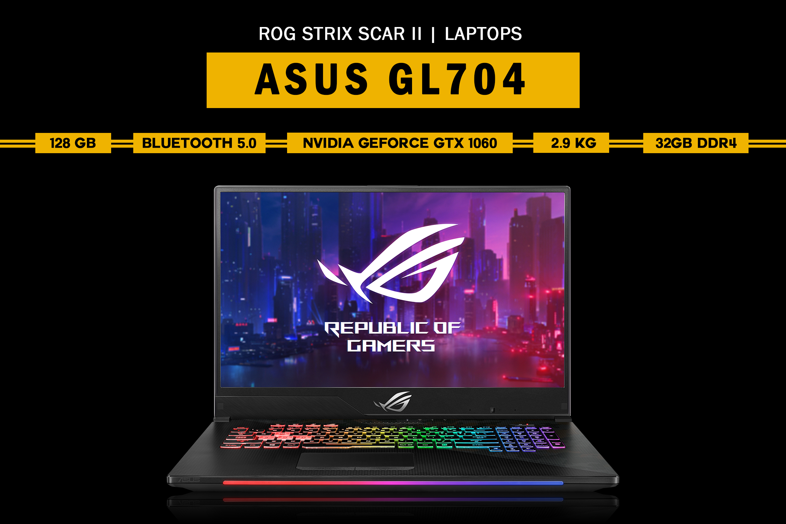 Asus Rog Strix Scar ii GL704 Gaming Laptop