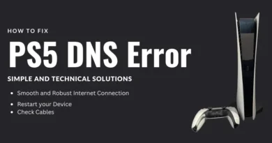 PS5 DNS Error